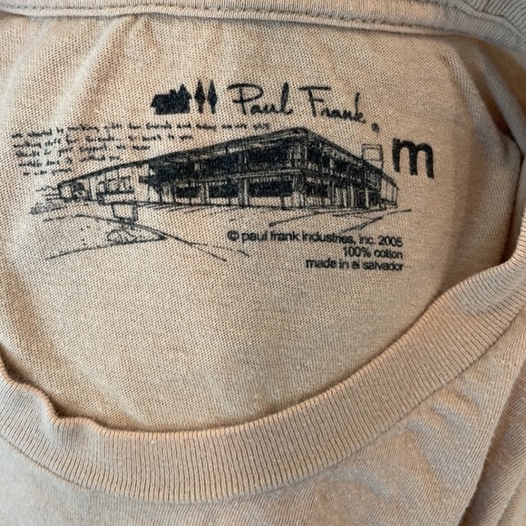 Paul Frank Vintage Beige Tee Sz Md - Picture 12 of 13